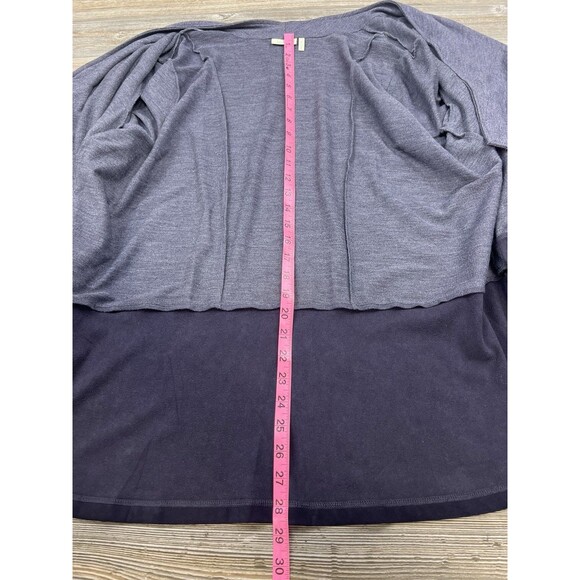 LOGO Lounge Blue French Terry Cardigan Womens 2XL Faux Suede Casual Cozy Chic - Picture 6 of 10